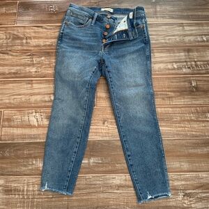 Madewell 9" High Rise Skinny Denim Jeans 29P Blue